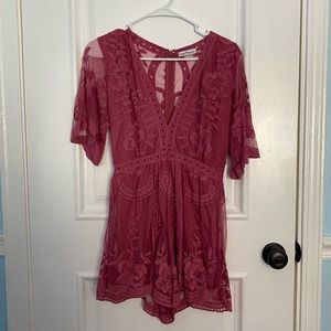 Burgundy romper